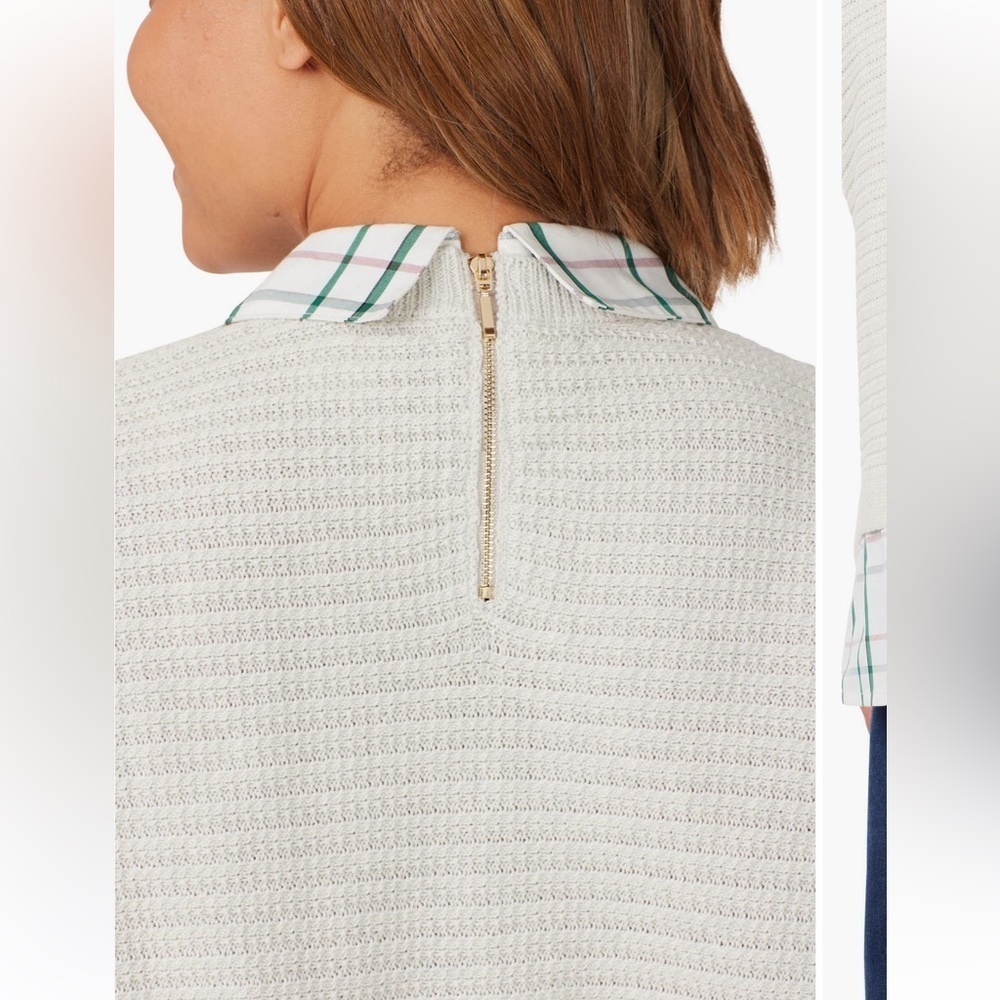Foxcroft NYC Collared Sweater Top Women’s Size 2X - Picture 8 of 9